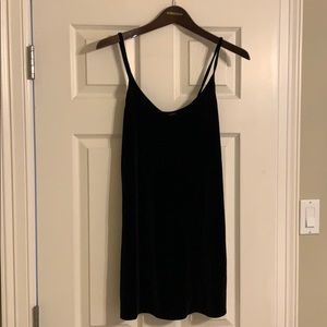 Brandy Melville Black Velvet Slip Dress